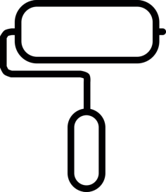 Painter Roller Editable Svg Line Art, Free Vectors File